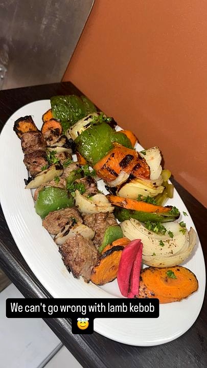 Beef kabob dinner